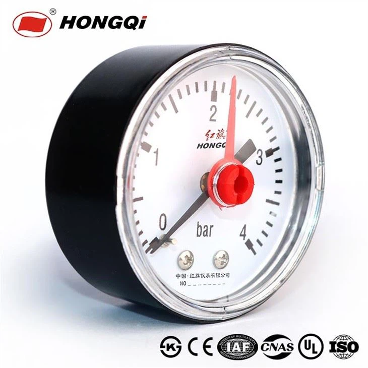 Common pressure gauge with locating pointer