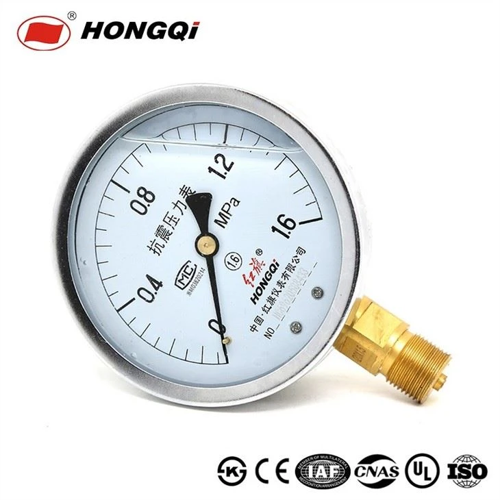 100mm Dial Shockproof Inner Glycerine Oil Filled Pressure Gauge