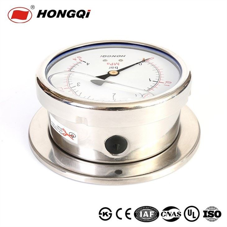100mm Nice Price Liquid Filled Manometer With Back Flange With ISO