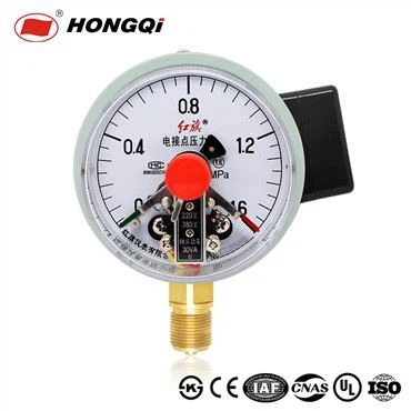 2.5 inç Elektrik Kontak Malzemesi Siyah Kabuk Basınç Göstergesi